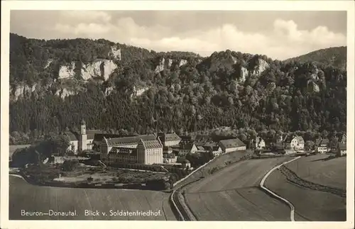 Beuron Donautal Donautal Blick vom Soldatenfriedhof / Beuron /Sigmaringen LKR