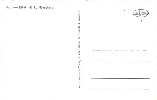 Adenau Gesamtansicht mit Reifferscheid Kat. Adenau