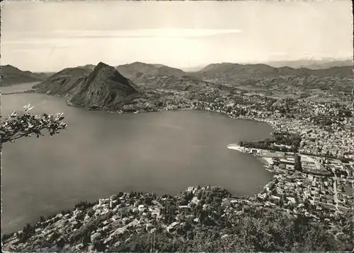 Lugano TI Panorama Lago Monte S. Salvatore Kat. Lugano