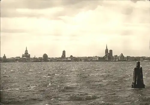 Stralsund Mecklenburg Vorpommern Blick von Seeseite aus Kat. Stralsund