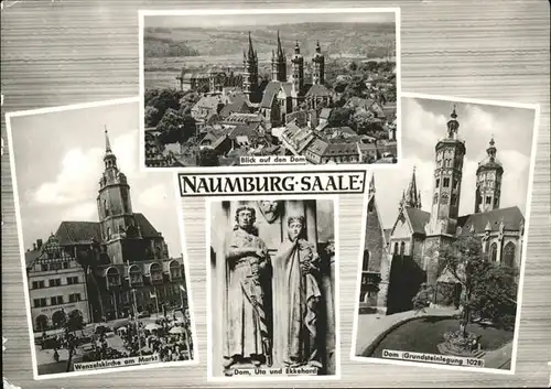 Naumburg Saale Wenzelskirche am Markt Dom Statuen Kat. Naumburg