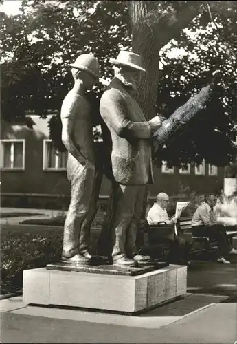 Berlin Heinrich Zille Denkmal von Prof. Heinrich Drake Bildhauer Kat. Berlin