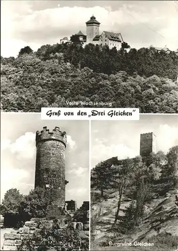 Wachsenburggemeinde Veste Wachsenburg Ruine Muehlburg Burgruine Gleichen "Drei Gleichen" Kat. Wachsenburggemeinde
