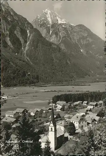 Nikolsdorf Tirol Ortsansicht mit Kirche Alpenblick Kat. Nikolsdorf