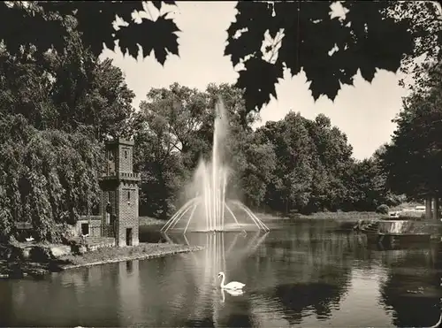 Germersheim Schwanenweiher Fontaene Kat. Germersheim