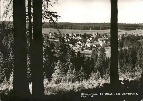 Roetenbach Baden Ortsansicht Hoehenluftkurort vom Waldrand Kat. Friedenweiler