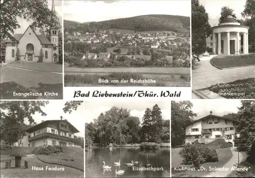 Bad Liebenstein Haus Feodora u.Evangl.Kirche Kat. Bad Liebenstein