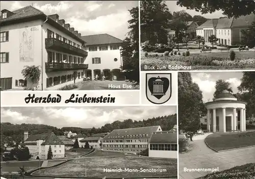 Bad Liebenstein Badehaus Haus Else Brunnentempel Heinrich Mann Sanatorium Kat. Bad Liebenstein