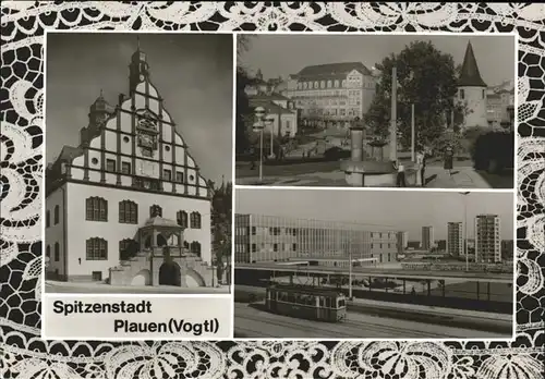 Plauen Vogtland Altes Rathaus Bahnhof Otto Grotewohl Platz Kat. Plauen