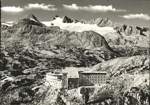 Obertraun Berghaus Krippenstein Dachstein Seilbahn Gletscher Fliegeraufnahme Kat. Obertraun