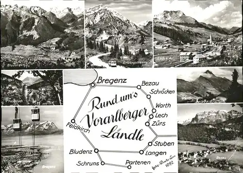 Bregenz Vorarlberg Rund ums Vorarlberger Laendle Kabinenbahn Arlberg Bludenz Bezau Lech Kat. Bregenz