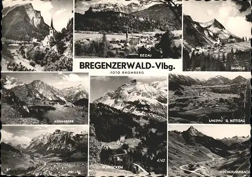 Schroecken Vorarlberg Bregenzer Wald mit Au Koerbersee Mellau Bezau Damuels Lingenau Hittisau Hochkrummbach Alpenpanorama Kat. Schroecken