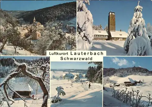 Lauterbach Schwarzwald Teilansichten Luftkurort Bauernhof Wintersportplatz Fohrenbuehl Kat. Lauterbach