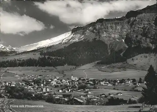 Flims Waldhaus Gesamtansicht mit Flimserstein Kat. Flims Waldhaus