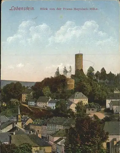 Bad Lobenstein Thueringen Blick von der Franz Heynisch Hoehe Turm Kat. Bad Lobenstein