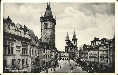 Prag Prahy Prague Staromestska namesti Altstaedter Ring Rathausturm Teynkirche Kat. Praha