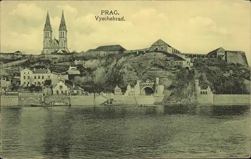 Prag Prahy Prague Vysehrad Prager Hochburg Kirche Tunnel Moldau Alter Sitz der Fuersten und Koenige Kat. Praha