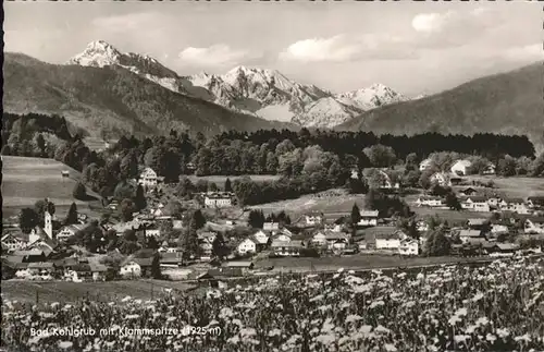 Bad Kohlgrub Panorama mit Klammspitze Ammergauer Alpen Blumenwiese Moorbad Kat. Bad Kohlgrub