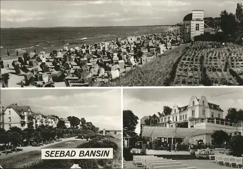 Bansin Ostseebad Strandkoerbe Strandpromenade FDGB HEim Josef Orlapp Kat. Heringsdorf