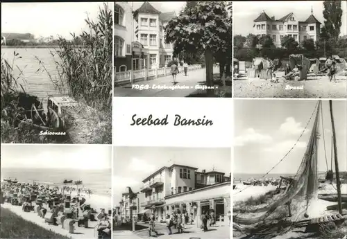 Bansin Ostseebad Strand FDGB Erholungsheim Schloonsee Kat. Heringsdorf