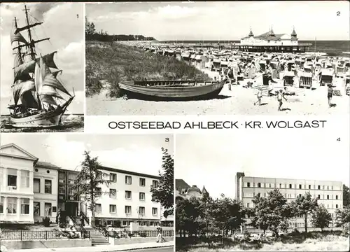 Ahlbeck Ostseebad Insel Usedom Kr. Wolgast FDGB Erholungsheime Ferienglueck Max Kreuziger Strand Kat. Heringsdorf Insel Usedom