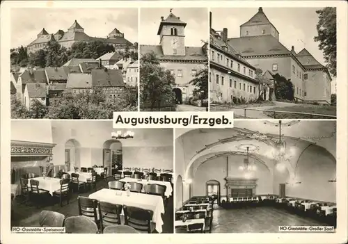 Augustusburg Burgblick HO Gaststaette Speisesaal und Gr Saal Kat. Augustusburg
