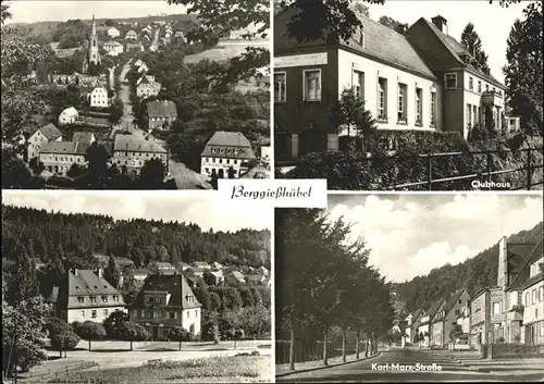 Berggiesshuebel Ortsblick Clubhaus Karl Marx Strasse Kat. Bad Gottleuba Berggiesshuebel