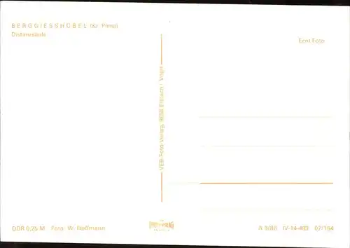 Berggiesshuebel Distanzsaeule Kat. Bad Gottleuba Berggiesshuebel