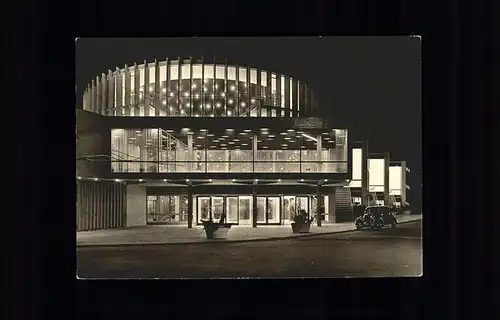 Muenster Westfalen Neues Theater bei Nacht Kat. Muenster