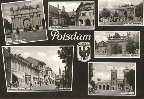 Potsdam Brandenburger Tor Cecilienhof Platz der Nationen Jaegertor Nauener Tor / Potsdam /Potsdam Stadtkreis