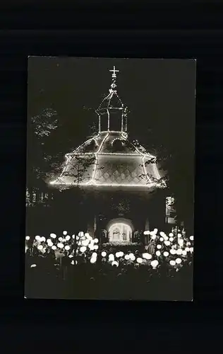 Kevelaer Gnadenkapelle mit Lichterkette Kat. Kevelaer