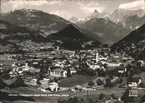 Schruns Vorarlberg und Tschagguns gegen Golm und Zimba Montafon Kat. Schruns