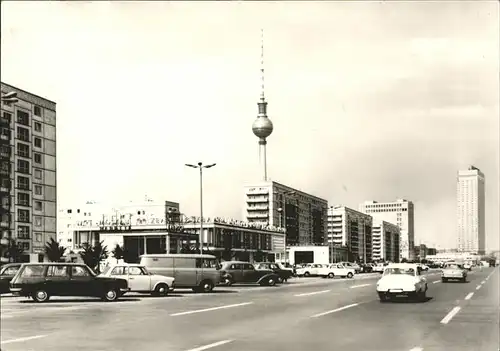 Berlin Karl Marx Allee Fernseh und UKW Turm Kat. Berlin