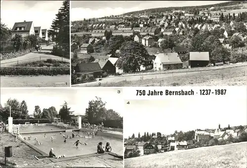 Bernsbach Siedlerstrasse Freibad 750 Jahre Jubilaeum Kat. Bernsbach
