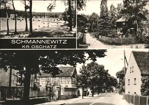 Schmannewitz Waldbad Schwimmbad Kreuzwinkel Torgauer Strasse Kat. Dahlen Sachsen