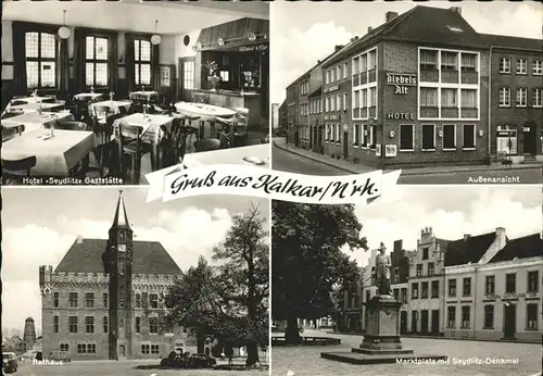 Kalkar Niederrhein Hotel Seydlitz Gaststaette Rathaus Marktplatz Denkmal Kat. Kalkar