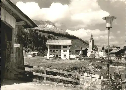 Lech Vorarlberg am Arlberg Ortsansicht mit Kirche Karhorn Lechquellengebirge Kat. Lech