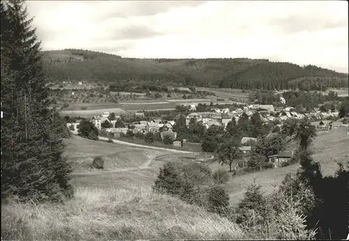 Schwarza Thueringer Wald mit Heiligenberg Kirschberg und Schloss / Schwarza Suhl /Schmalkalden-Meiningen LKR