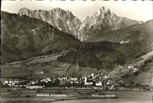 Gaishorn See Gesamtansicht mit Gebirgspanorama Kat. Gaishorn am See