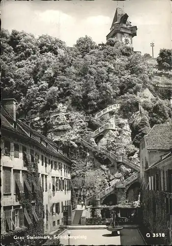 Graz Steiermark Schlossbergsteig Uhrturm Kat. Graz