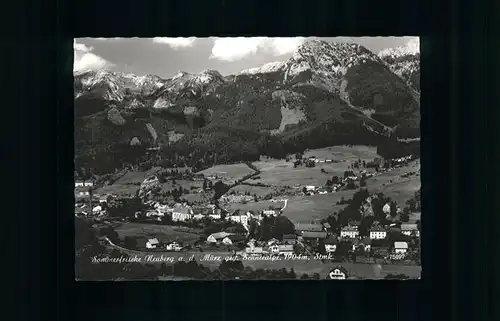 Neuberg Muerz Panorama gegen Schneealpe Muerzsteger Alpen Kat. Neuberg an der Muerz