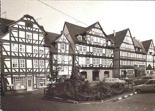 Spangenberg Hessen Fachwerkhaeuser am Markt Denkmal Kat. Spangenberg