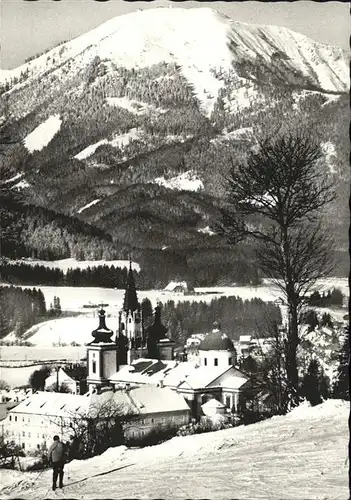 Mariazell Steiermark Ortsansicht mit Basilika Wintersportplatz Kat. Mariazell