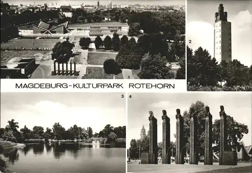 Magdeburg Kulturpark Rotehorn Aussichtsturm Adolf Mittag See Pferdetor Kat. Magdeburg