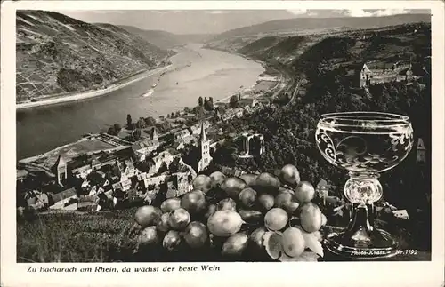 Bacharach Rhein Rhein Panorama Kat. Bacharach