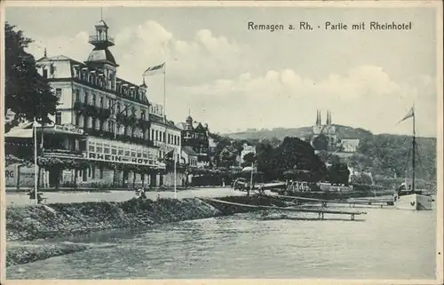 Remagen Rheinpanorama mit Rheinhotel Kat. Remagen