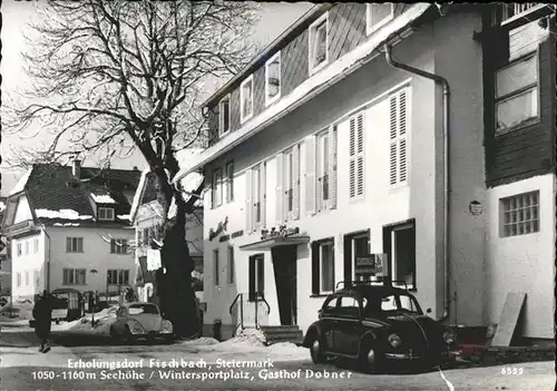 Fischbach Steiermark im Schnee Autos Kat. Fischbach