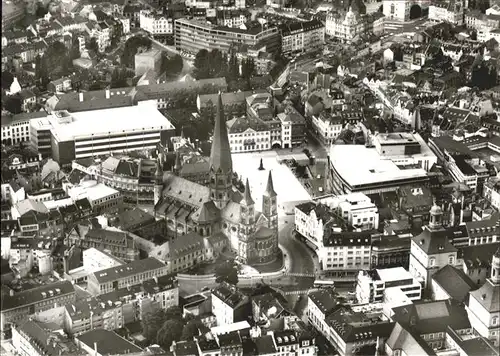 Bonn Rhein Fliegeraufnahme Muenster / Bonn /Bonn Stadtkreis