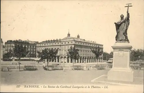 Bayonne Pyrenees Atlantiques Statue Cardinal Lavigerie Theatre / Bayonne /Arrond. de Bayonne