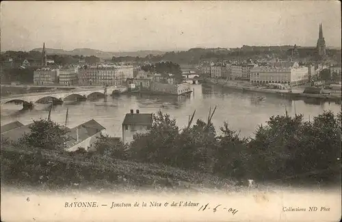 Bayonne Pyrenees Atlantiques Jonction de la Nive de l'Adour / Bayonne /Arrond. de Bayonne